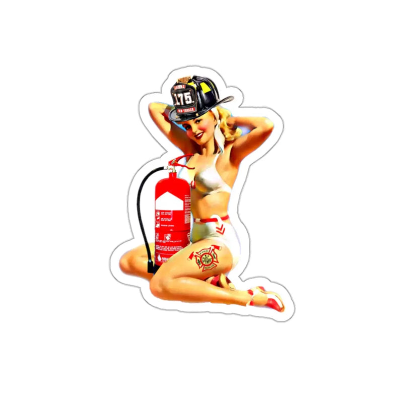 Extinguisher Pin Up Sticker Printify