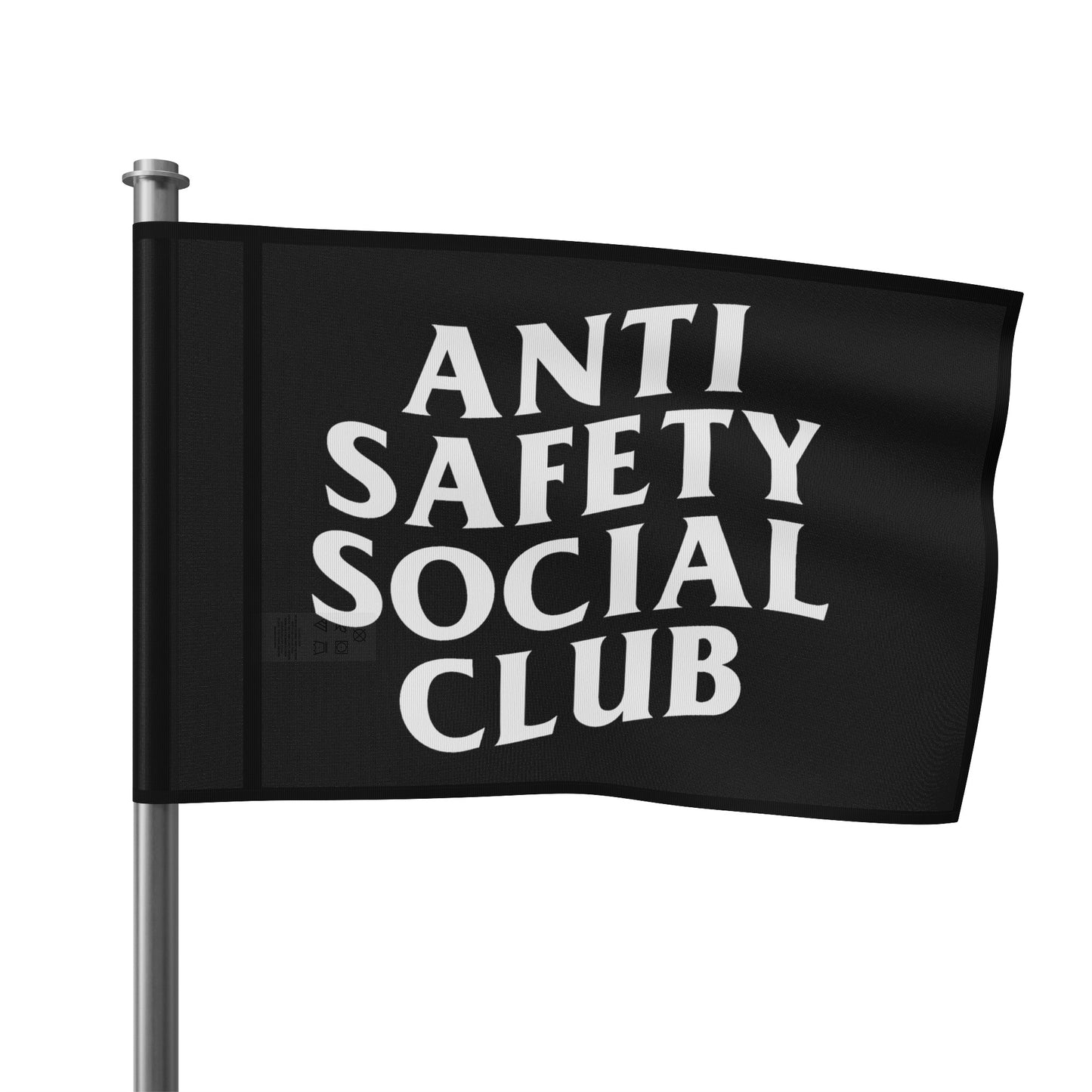 Anti Safety Social Club Flag (black) Printify