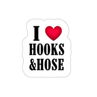 I Love Hooks Sticker Printify