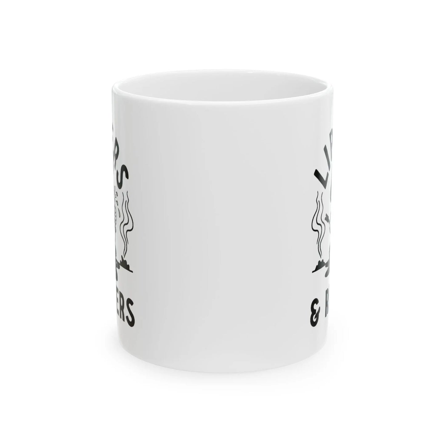 Lippers And Rippers (black and white) mug Printify