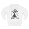 Lippers And Rippers (black and white)  Hoodie Printify