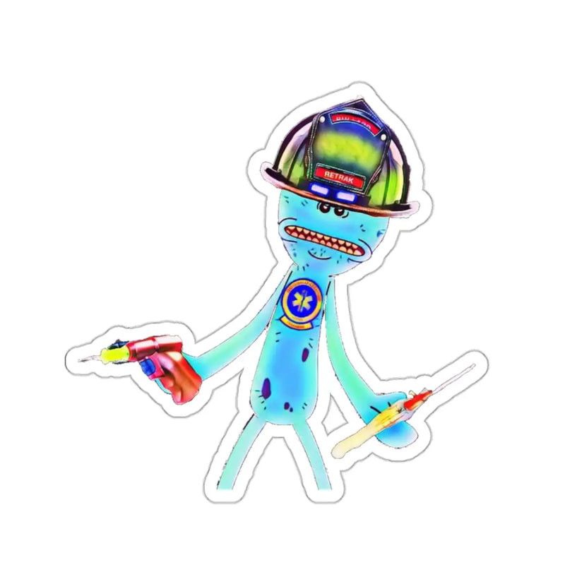 Fire Medic Meeseeks Sticker Printify