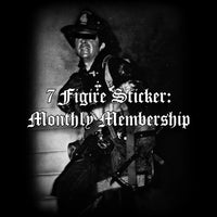 7 Figure Sticker Monthly Membership Black Smoke Sticker LLC