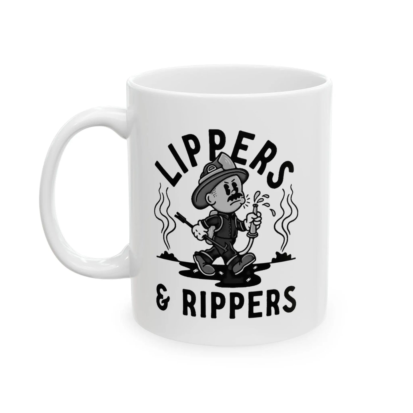 Lippers And Rippers (black and white) mug Printify