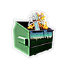 Dumpster Fire Rick Sticker Printify