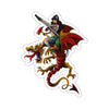 Dragon Slayer Pin Up Sticker Printify