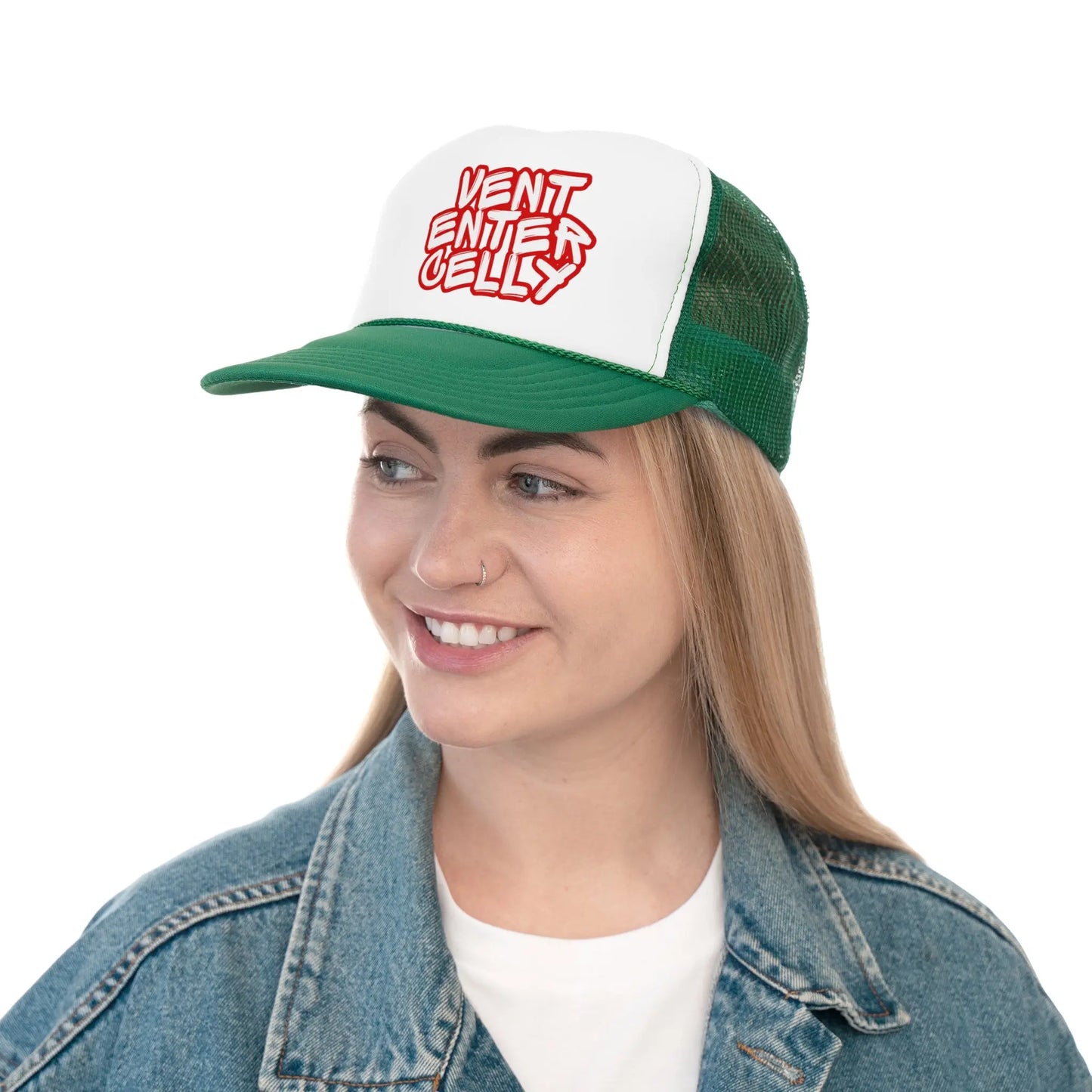 Vent Enter Celly Trucker Caps Printify