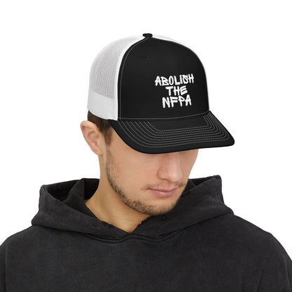 Abolish NFPA Snapback Trucker Hat (OG Font) Printify