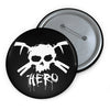 Zero Hero Button (white logo) Printify