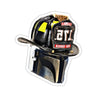 Mando Helmet Sticker Printify