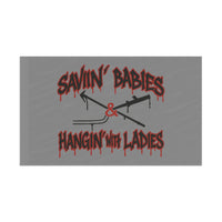 Saving Babies Cross Flag Printify