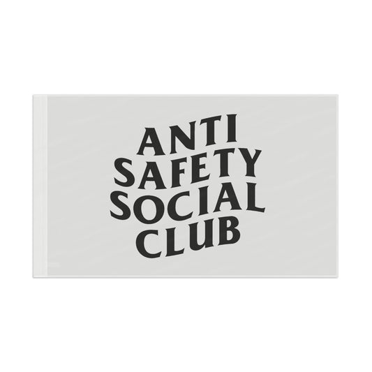 Anti Safety Social Club Flag (white)