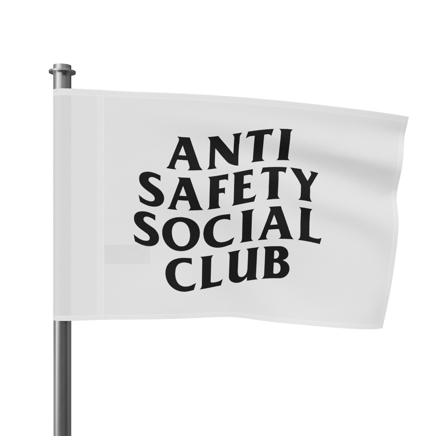 Anti Safety Social Club Flag (white)