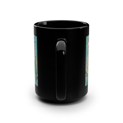 Saint Gavin Black Mug, 15oz