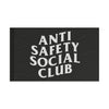 Anti Safety Social Club Flag (black) Printify