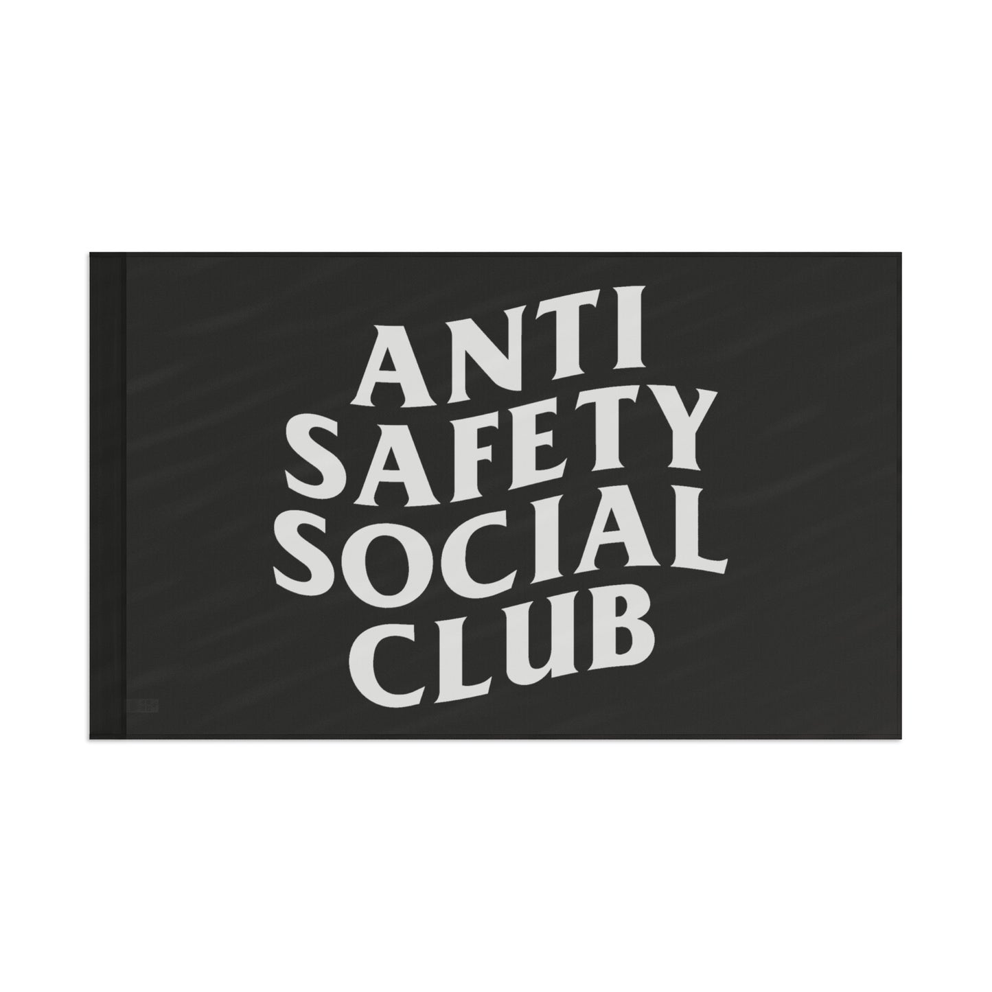 Anti Safety Social Club Flag (black) Printify