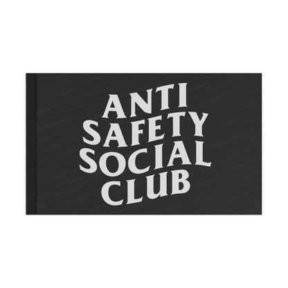 Anti Safety Social Club Flag (black) Printify