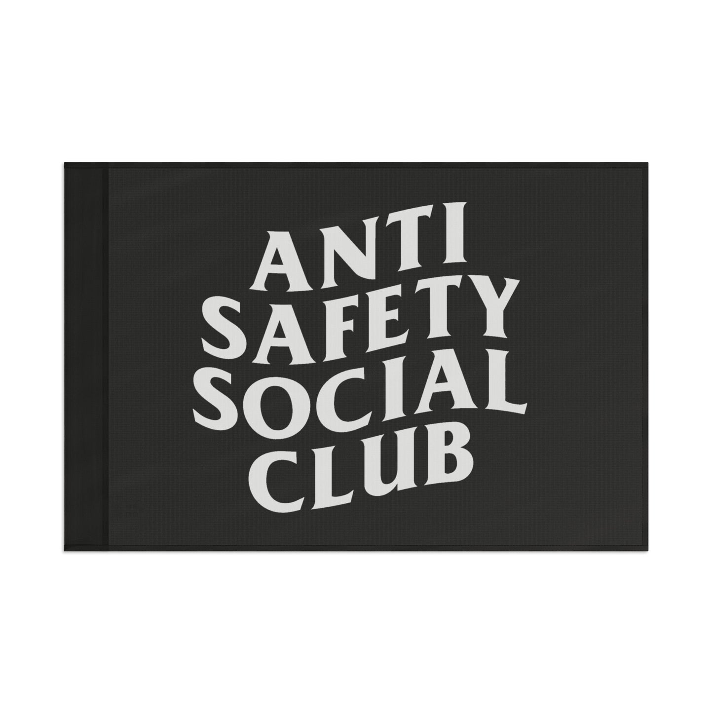 Anti Safety Social Club Flag (black) Printify