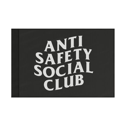 Anti Safety Social Club Flag (black) Printify