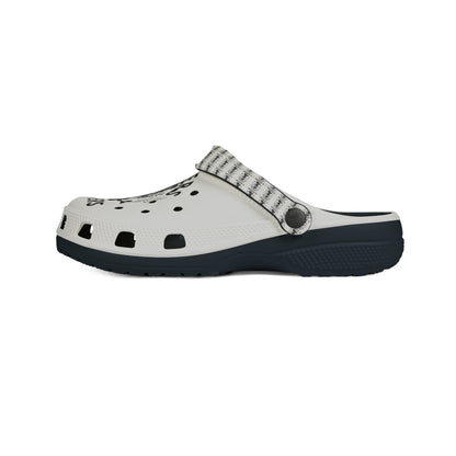 Lippers And Rippers (black and white) clogs