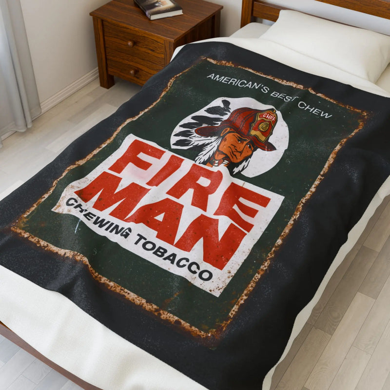 Red Man Fire Man Blanket Printify