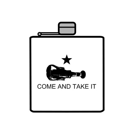 Come And Take It Flask, 6oz Printify