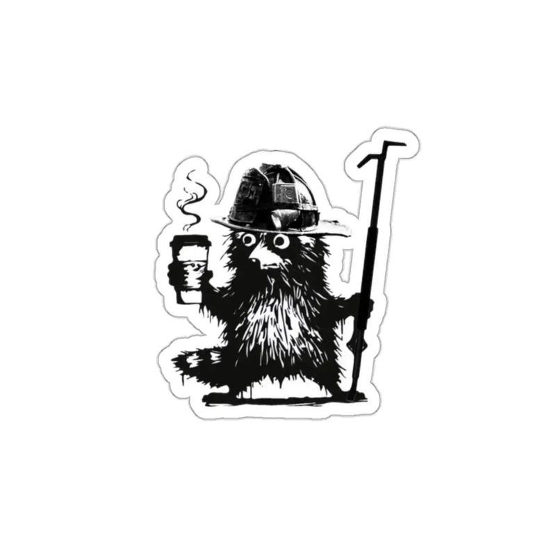 Work Raccoon Sticker Printify