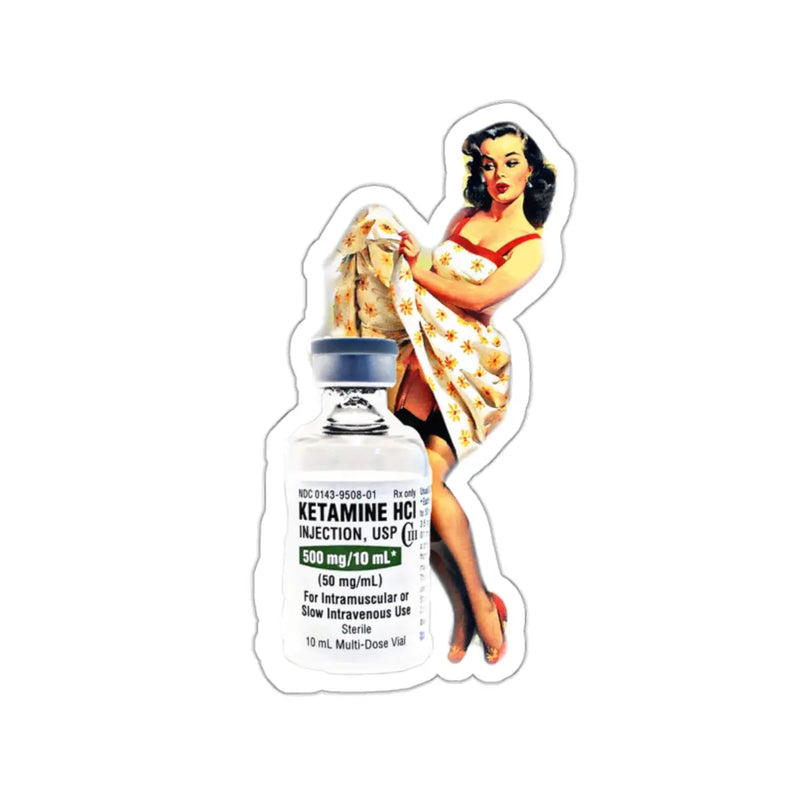 Keta-Mine Pin Up Sticker Printify