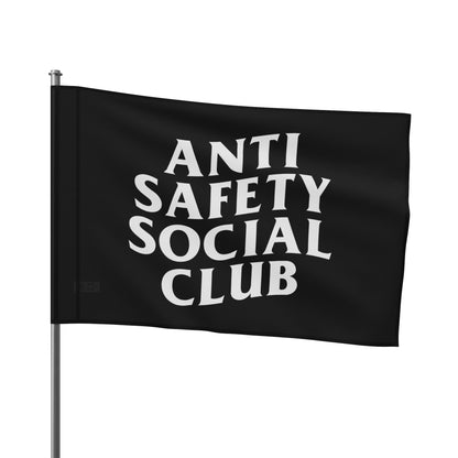 Anti Safety Social Club Flag (black) Printify