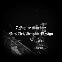 7 Figure Sticker: Graphic Design Course Black Smoke Sticker LLC