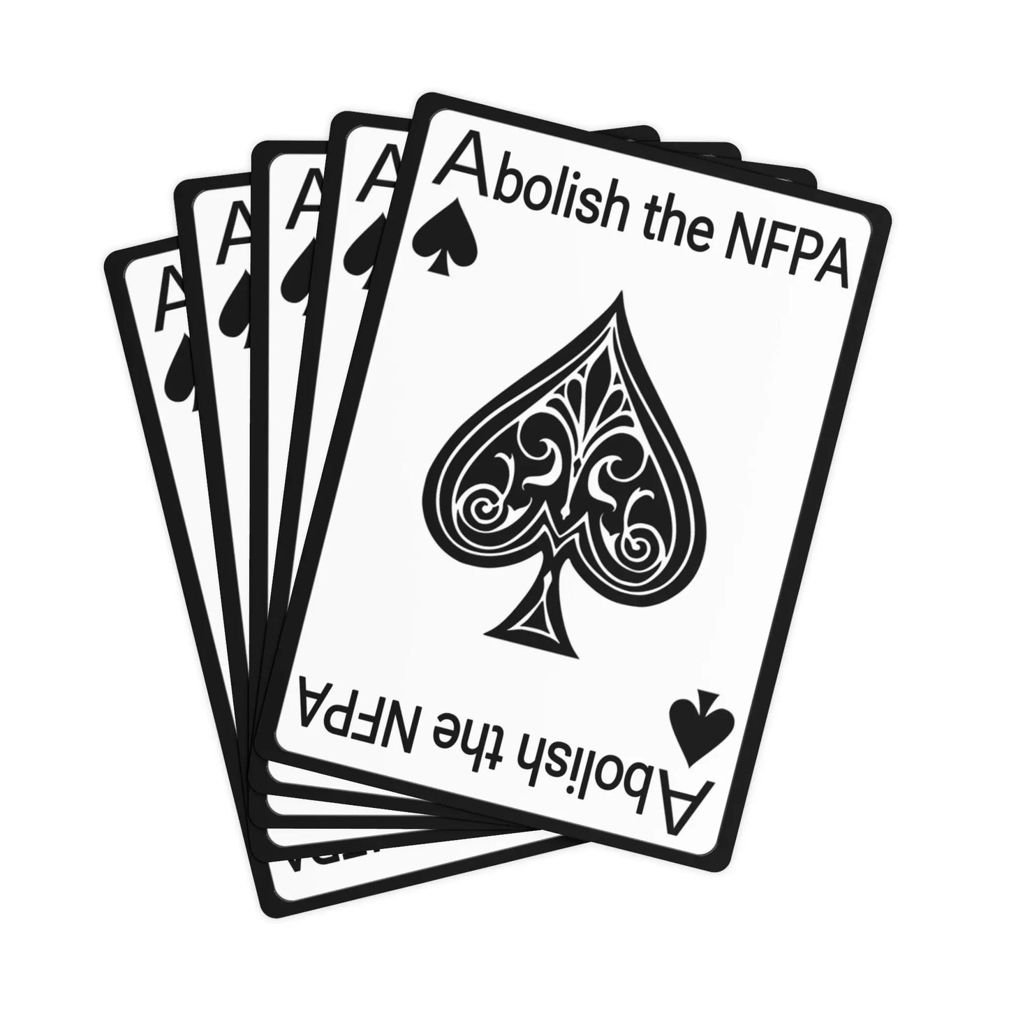 Abolish the NFPA Poker Cards Printify