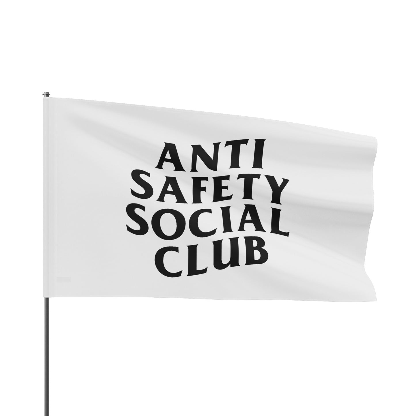 Anti Safety Social Club Flag (white)