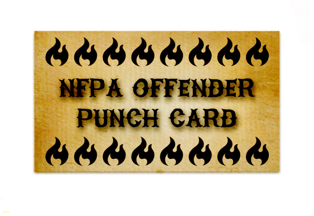 NFPA Offender Punch Card (sticker)