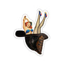 Retro Helmet Pin Up Sticker Printify