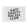 Anti Safety Social Club Flag (white) Printify