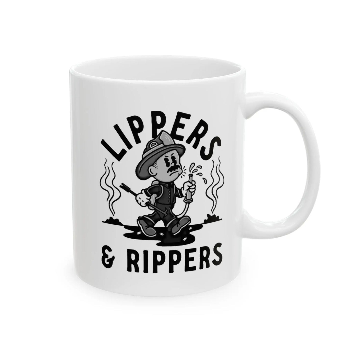 Lippers And Rippers (black and white) mug Printify