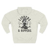 Lippers And Rippers (black and white)  Hoodie Printify