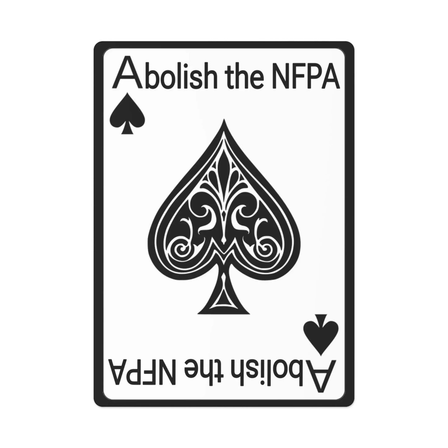 Abolish the NFPA Poker Cards Printify