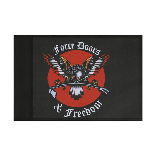 Force doors and freedom Flag Printify