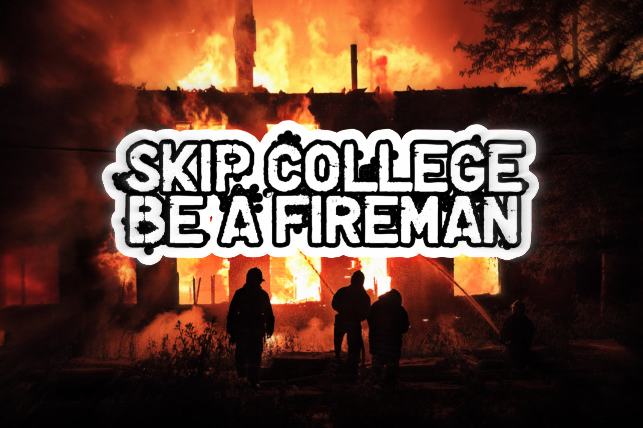 Skip College (2) Black Smoke Sticker LLC