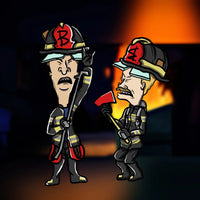 Beavis and Butthead (2 pack) Black Smoke Sticker LLC