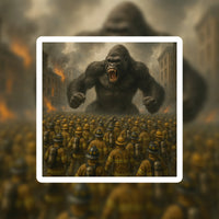 Gorilla Fight Black Smoke Sticker LLC