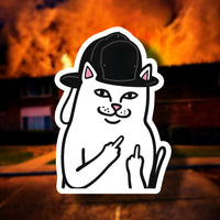 Fire Kitty Black Smoke Sticker LLC