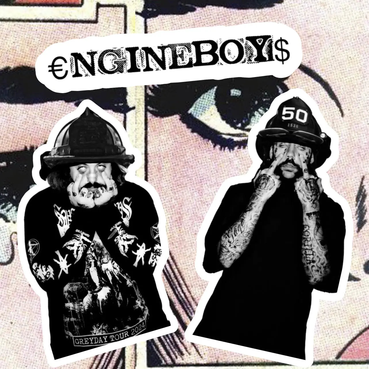 €ngineboy$ ($uicideboy$) three pack Black Smoke Sticker LLC