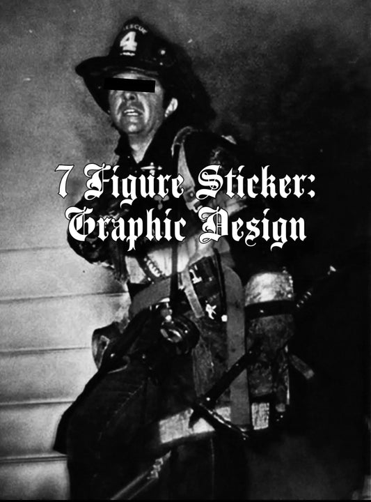 7 Figure Sticker: Graphic Design E-Book Black Smoke Sticker LLC