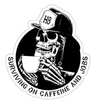 Caffine and Jobs Black Smoke Sticker LLC