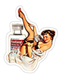 Fentanyl Pin Up Black Smoke Sticker LLC