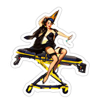 Witch Pin Up Black Smoke Sticker LLC