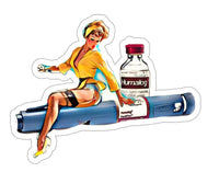 Insulin Pin Up Black Smoke Sticker LLC
