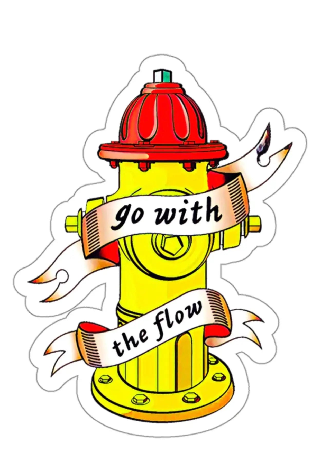 Go With The Flow Black Smoke Sticker LLC